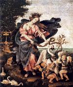 LIPPI, Filippino Allegory of Music or Erato sg oil painting reproduction
